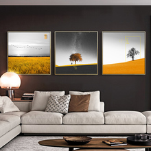 Nordic Yellow Black n White Landscape Canvas Painting Poster Print Modern Wall Art Pictures For Living Room Bedroom Dinning Room 2024 - buy cheap