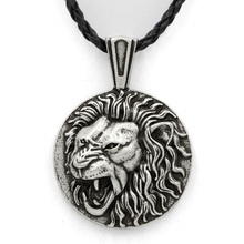 youe shone Viking Lion Head Massive Pendant Lion Jewelry Leo Necklace Animal Totem Necklace for Brave 2024 - buy cheap