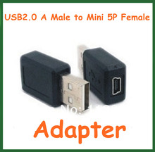 100pcs Adapter USB 2.0 A Male to Mini 5P Female Connector Adaptor Cable Extension Converter 2024 - buy cheap