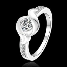 Free Shipping 925 jewelry silver plated Jewelry Ring Fine Fashion Silver Plated Zircon Women&Men Finger Ring SMTR160 2024 - buy cheap