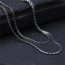 C&R Real 925 Sterling Silver Necklace retro link chain men women long necklace personality Thai Silver Fine Jewelry 2024 - buy cheap