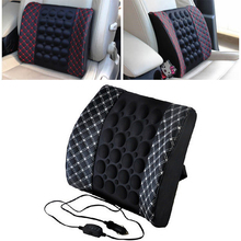 Universal 12V Auto Electric Massage Car Waist Seat Back Cushion Support Protection Lumbar Backrest Vehicle Interior Supplies 2024 - buy cheap