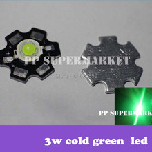 50PCS 3W cold green High Power LED Emitter 700mA 568-572NM with 20mm star 2024 - buy cheap