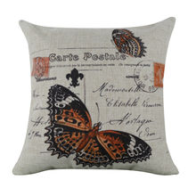 LINKWELL-fundas De cojines De sofá decorativas, 45x45cm, Retro, flor De Lys, mariposa, arpillera 2024 - compra barato