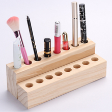 Wood Makeup Organizer Storage Box Case Brush Lipstick Jewelry Holder Cosmetic Storage Box Make Up Tool Display Stand Tools 2024 - buy cheap