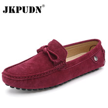 2017 Fashion Soft Genuine Leather Men Loafers Slip On Driving Shoes Moccasins Casual Men's Flats Shoes Luxury Mens Suede Loafers 2024 - buy cheap