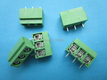 120 pcs Green Pitch 5.0mm 3 pin Screw Terminal Block Connector Wire Protector DC126V 2024 - buy cheap