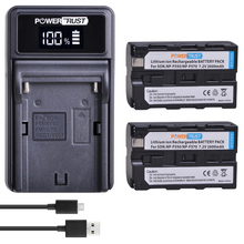 2 шт. 2600 мА/ч, NP-F550 NP-F330 NP-F530 NP-F570 Батарея + Новый светодиодный USB Зарядное устройство для sony CCD-SC55 CCD-TRV81 MVC-FD81 2024 - купить недорого