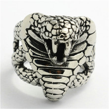 1pc Wholesale Price Mens Boy Fashion Design Animal Snake Cool Ring 316L Stainless Steel Hot Ring 2024 - buy cheap