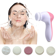 5 in 1 Electric Spin Brush Facial Cleaner Face Liffting Massager Machine Apparatus SPA Cleaning Cleanser Skin Care Spin Brushes 2024 - buy cheap
