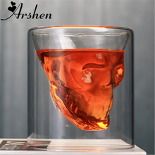 Arshen креативная стеклянная чашка для пива с двойной стенкой, 4 размера, прозрачные коктейли для вина, виски, шампанского, вечерние стаканы в подарок 2024 - купить недорого