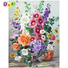 DPF DIY Gift colorful flower paint 5D full Round Diamond Painting Magic Cube Cross Stitch Diamond Embroidery crafts Mosaic Decor 2024 - buy cheap