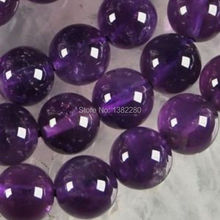 Fashion Manual parts Accessories jewelry 8mm Purple crystal chalcedony DIY Round Loose Beads Girl gift Make Design 15" JT6668 2024 - buy cheap