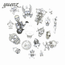 YuenZ 18pcs Mixed Antique Silver color Skull Charms Pendants for Bracelet Necklace DIY Jewelry Making Finding Accessories U034 2024 - buy cheap