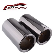 SPEEDWOW 1pair Auto Accessories Rear Exhaust Muffler Tip End Pipe Chrome Trim Exhaust Tip Round Tip For 06-10 BMW E90 E92 325 2024 - buy cheap