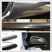 Envoltura de estilo de Película de vinilo de fibra de carbono de alto brillo 5D, accesorios de coche para Kia Soul Forte5, Cadenza Telluride Pro 2024 - compra barato