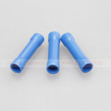 Blue Short Full-insulating Middle Joint PVT 2 Red Copper Insulating Butt Splice Crimp short Middle Terminals 1000pcs/lot 2024 - buy cheap