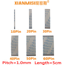 FFC/FPC Flat Flex Ribbon Cable 10Pin 20Pin 30Pin 40Pin 50Pin 60Pin Same Side 1.0mm Pitch AWM VW-1 20798 60V Length 5cm 5PCS 2024 - buy cheap