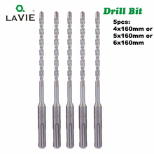 LAVIE 5pcs 4mm 5mm 6mm Electric Hammer SDS Plus Drill Bits Set 160mm Concrete Wall Brick Block Masonry Hole Saw Drilling 015 2024 - buy cheap