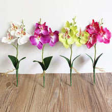 Flores de orquídea artificial, borboleta artificial, diy, seda, buquê de flores falsas, phalaenopsis, casamento, decoração de casa 2024 - compre barato