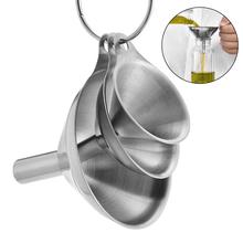 3pcs/set Stainless Steel Funnel Mini Oil Wine Integrated Funnel Liquid Dispenser Dropshipping 2024 - buy cheap