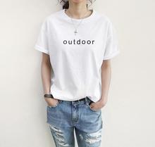 2019 Womens summer short sleeve Tshirts Letter Print Cotton Funny Casual Hipster Shirt For Lady Whtie Top Tees 2024 - buy cheap