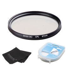 RISE (Великобритания) 67 мм круговой поляризационный фильтр CPL C-PL объектив + чехол + подарок для камеры Canon NIKON Sony Olympus горячая распродажа 2024 - купить недорого