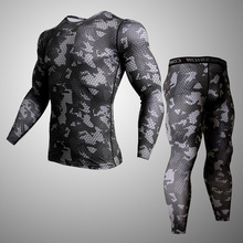 Men's Sportswear Suit Camouflage Riding Suit Quick-drying Gym Exercise Tights Compression Clothing New Hot Sale Rashgard Kit 4XL 2024 - buy cheap