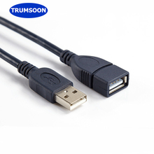 TRUMSOON USB2.0 кабель-удлинитель мужчин и женщин синхронизации данных Extender Удлинитель линии для компьютера PC Мышь U диска 2024 - купить недорого