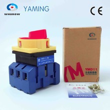 Yaming Load break isolator switch with padlock panel 100A 3 Phases 2 position on-off Changeover rotary switch YMD11-100A 2024 - buy cheap