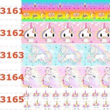 10yards - different sizes -Cartoon Unicorn pattern printed Grosgrain ribbon -Cartoon animal /unicorn printed ribbon 2024 - buy cheap