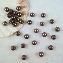 Wholesale 6mm 8mm 10mm 12mm Coffee Pearl Imitation Round Beads Faux Acrylic Pearls DIY Jewelry  PB-14 2024 - buy cheap
