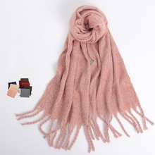 Mingjiebihuo-Chaqueta de lana a la moda para hombre y mujer, abrigo largo de lana, chal cálido sólido, para parejas, coreano, Otoño e Invierno 2024 - compra barato
