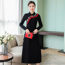 Vestido Retro de otoño para mujer, Túnica étnica Vintage ajustada de manga larga con cuello Mandarín de estilo Oriental, Cheongsam AA4451 Vestido, 2019 2024 - compra barato