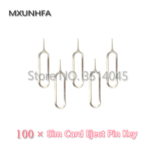 100pcs Metal SIM Card Tray Removal Eject Pin Key Open Tool Needle For iPhone 8 7 6S Plus X iPad Samsung S7 S8 For Xiaomi 2024 - buy cheap