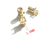 200pcs/lot Gold SMA female nut bulkhead solder deck PCB clip edge mount RF Adapter 1.6mm 2024 - buy cheap