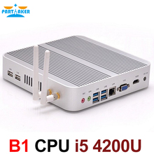 Fanless 4K HTPC TV Box Nuc Computer Barebone Mini PC I5 4200u with Intel Core i5 4200U Max 16G RAM 512G SSD 1TB HDD Windows 10 2024 - buy cheap