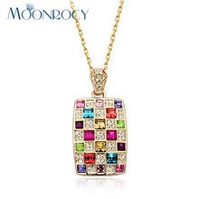 Ожерелье женское MOONROCY, с фианитами, из розового золота 2024 - купить недорого
