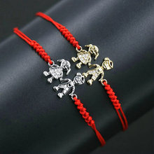 Cute Lucky Micro Zircon AAA Family Boys Girls Braid Bracelets Thin Red Thread String Bracelet For Women Lovers' Pulseira Gift 2024 - buy cheap