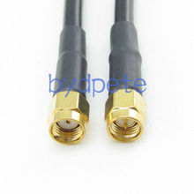 Cable RP*SMA male jack to SMA male plug straight RG58 Jumper pigtail 12inch 2024 - buy cheap