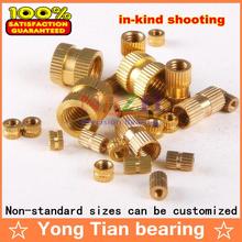 100pcs M3 Double-pass Copper insert injection copper knurled nut embedded parts copper flower nut Brass screws Stud  M3*12*4 2024 - buy cheap