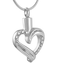 IJD9126  Stainless Steel Hollow Heart Pendant Cremation Necklace for Ashes Urn Memorial Keepsake Suitable for Female Jewelry 2024 - buy cheap