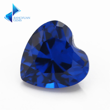 Size 3x3~10x10mm 113# Blue Heart Shape Blue Stone Synthetic Spinel Blue Stone For Jewelry 2024 - buy cheap