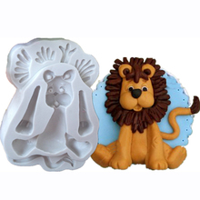 Forma de silicone em formato de animal de elefante, forma 3d de leão, molde para bolo, moldes para fondant, biscoitos, sabão, fondant, ferramentas de decoração de bolo 2024 - compre barato