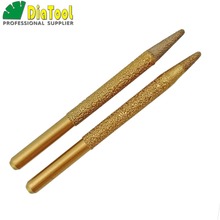 DIATOOL 2PCS Vacuum Brazed Diamond Carving Bits CNC Engraving Bits For Stone(10-4/100mm) Cone Type Diamond Burrs 2024 - buy cheap