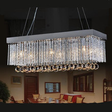 Lámpara led moderna para sala de estar y comedor, candelabros de cristal K9 E14, lustr 2024 - compra barato