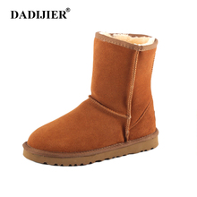 DADIJIER-Botas de nieve de piel auténtica para mujer, zapatos cálidos clásicos australianos, de calidad, para invierno, ST226 2024 - compra barato