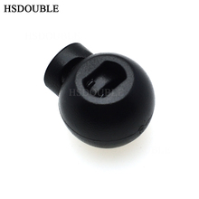 100pcs/pack Cord Lock Round Ball Toggle Stopper Plastic Size:17mm*14.5mm*12mm Toggle Clip Black 2024 - buy cheap