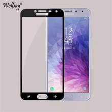 Wolfsay-Protector de pantalla para Samsung Galaxy J4 2018, cristal templado sin borde blanco, 9H, J4 2018 J400f 2024 - compra barato