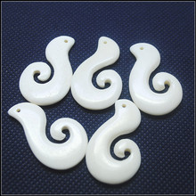 2pcs natural bone beads accessories nice firgues diy beads 41x24mm snail white colors jewelry findings 2024 - buy cheap